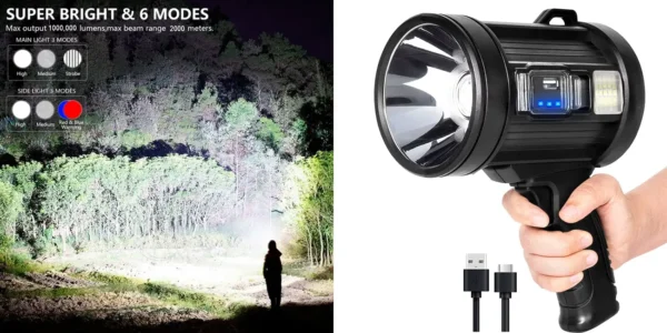 Foco recargable P70 potentísimo con carga solar