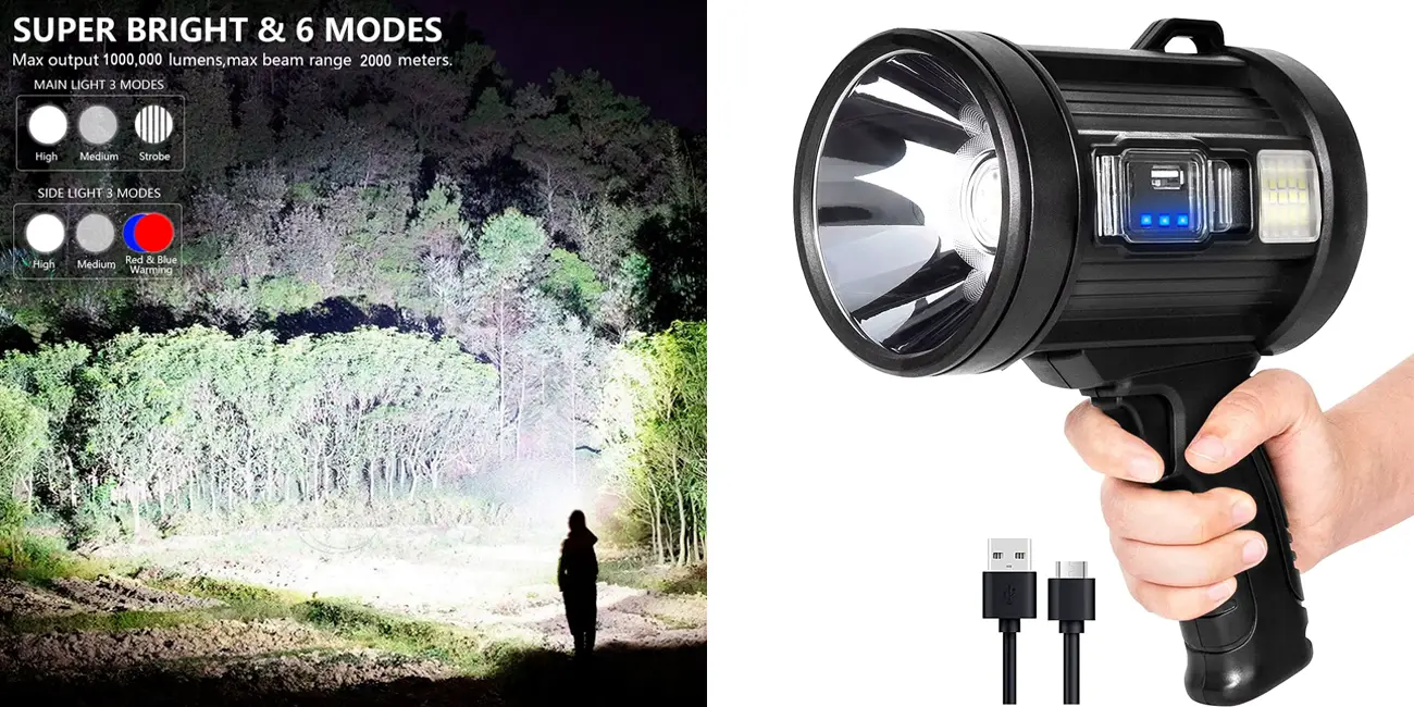 Foco recargable P70 potentísimo con carga solar