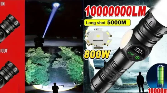 Linterna LED táctica de alta potencia recargable