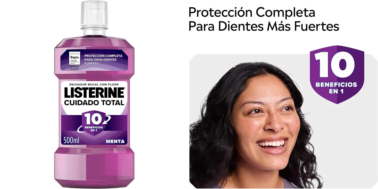 Enjuague bucal Listerine Cuidado Total de 500 ml