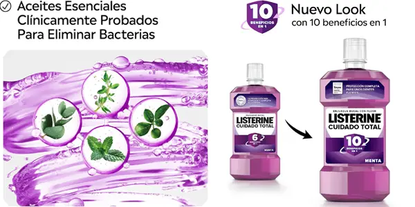 Enjuague bucal Listerine Cuidado Total de 500 ml