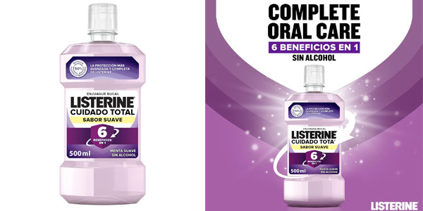 Listerine Cuidado Total Sabor Suave