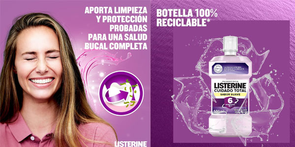 Listerine Cuidado Total Sabor Suave oferta