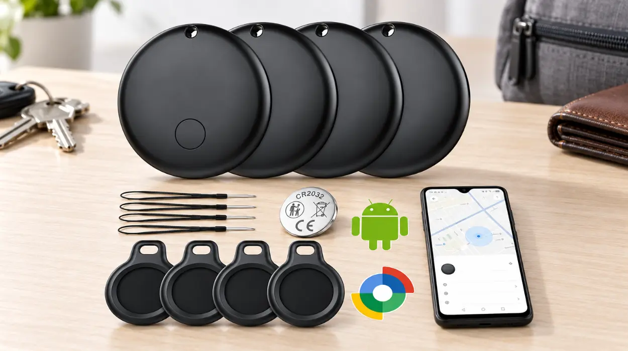 Pack x4 Localizadores Android Smart Tag compatibles con Google Find (solo Android) e impermeables IP68