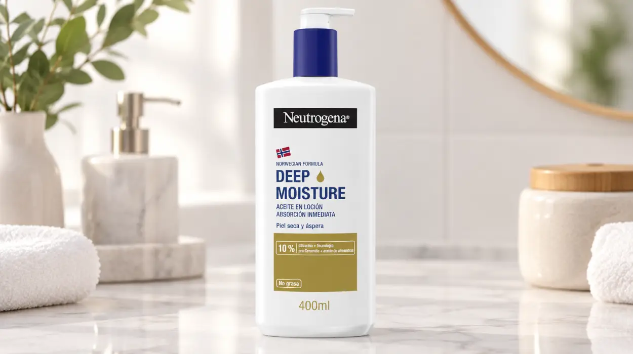 Loción corporal Neutrogena Fórmula Noruega con aceite de almendras, 400 ml