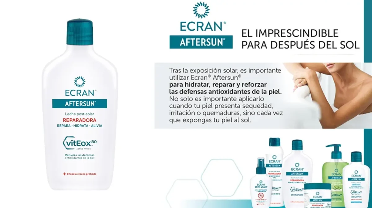 x3 Loción post solar reparadora Ecran Aftersun de 400 ml