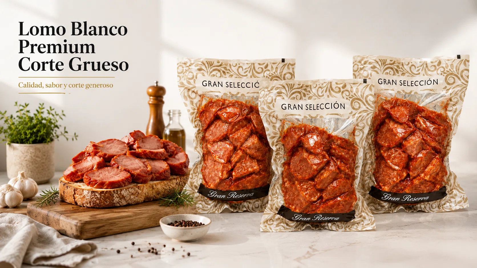 6 bolsas de Lomo Duroc Casa Curita 3 kg