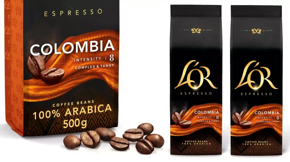 2 Paquetes de café en grano L'OR Passione Rossa Maranello Espresso de 500 g