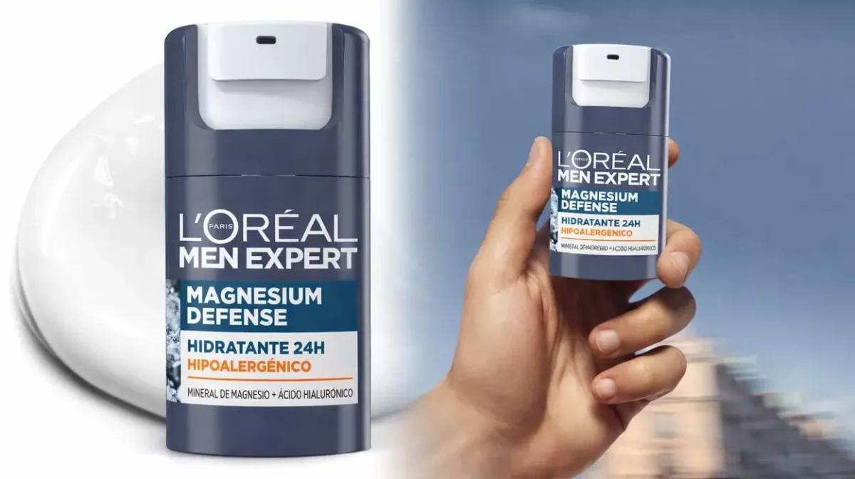 Pack x2 Crema facial L'Oréal Men Expert Magnesium Defense de 50 ml para hombre