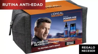 Neceser rutina anti-edad Power Age de L’Oreal Men Expert con neceser de regalo