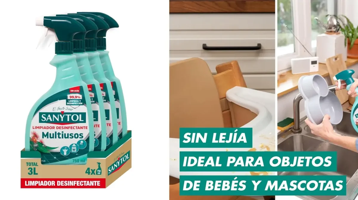 Pack x4 Limpiador Sanytol Multiusos de 750 ml