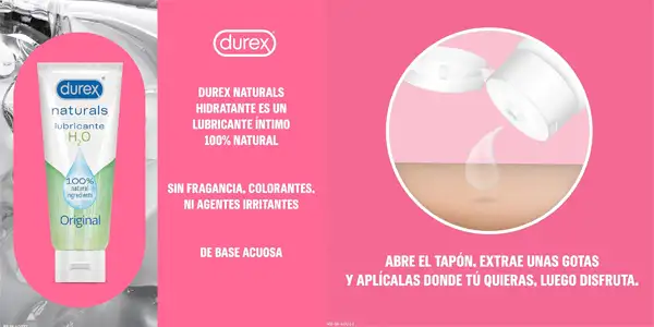 lubricante Durex naturals pack oferta