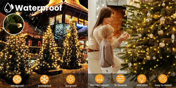 Luces LED TNMOO para árbol de Navidad