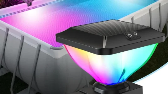 DeeprBling Luces para piscina solares con cambio de color RGB e impermeabilidad IP68. Iluminación vibrante y fácil de instalar