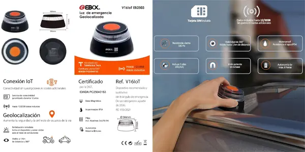 Baliza de emergencia Ebox V16