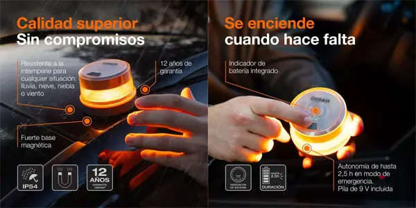 Luz de advertencia OSRAM LEDguardian Road Flare Signal V16