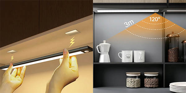 ▷ Chollo Pack 2x Luz LED magnética para armario con sensor de movimiento  por sólo 13,16€ con cupón descuento (-45%)