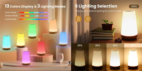 Lámpara LED nocturna RGB regulable