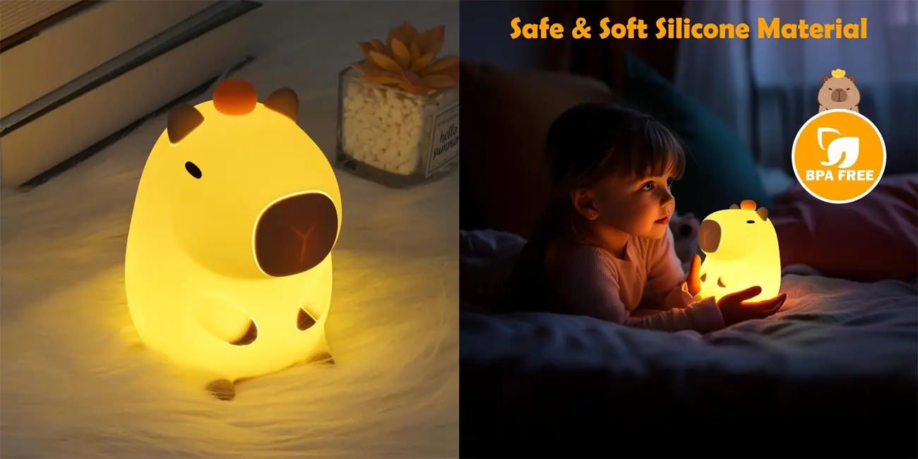 Luz nocturna infantil Capibara recargable