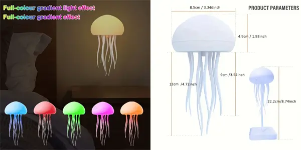 Luz LED nocturna medusa