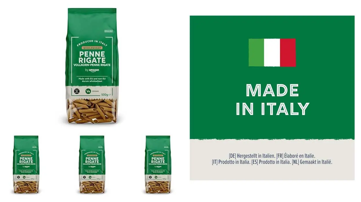 macarrones integrales Penne Rigate by Amazon baratos
