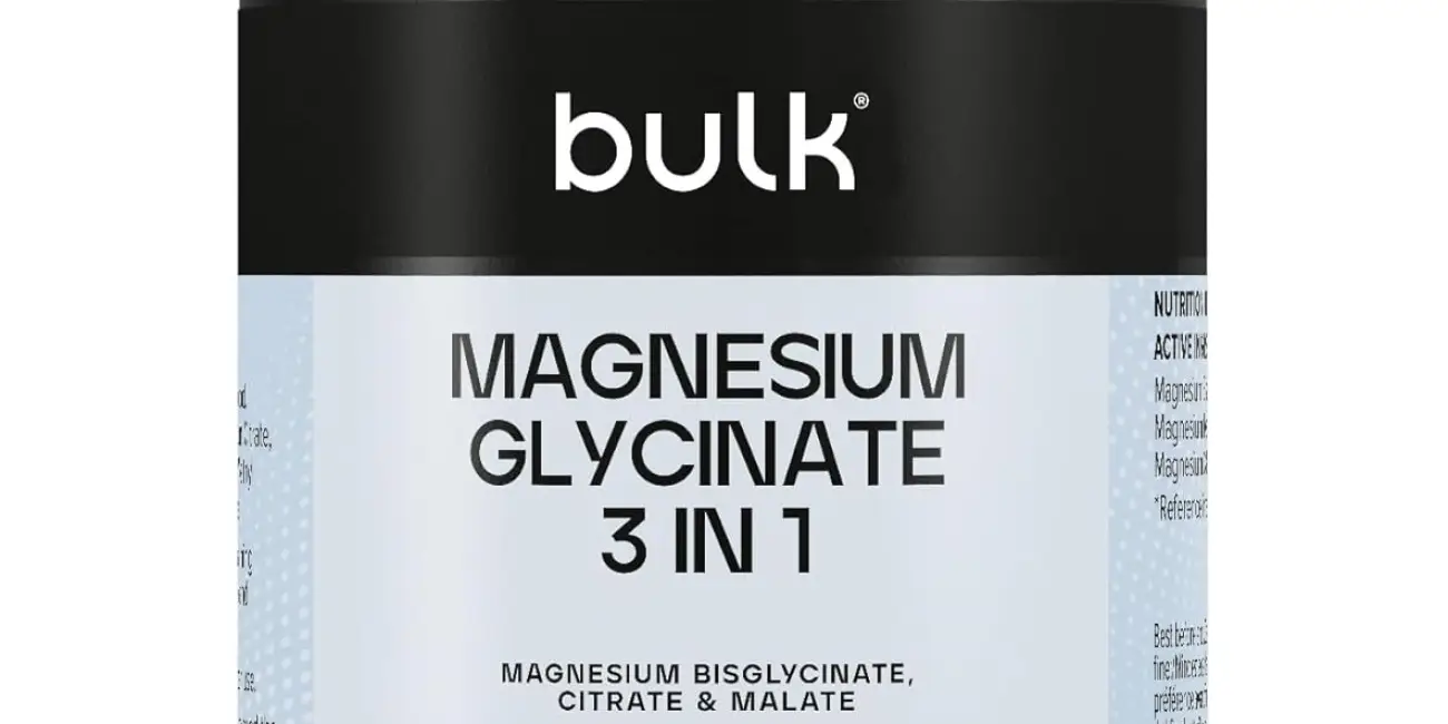 Magnesio 3 en 1 Bulk 900 mg de alta absorción y triple fórmula para apoyar músculos, energía y recuperación (90 comprimidos)