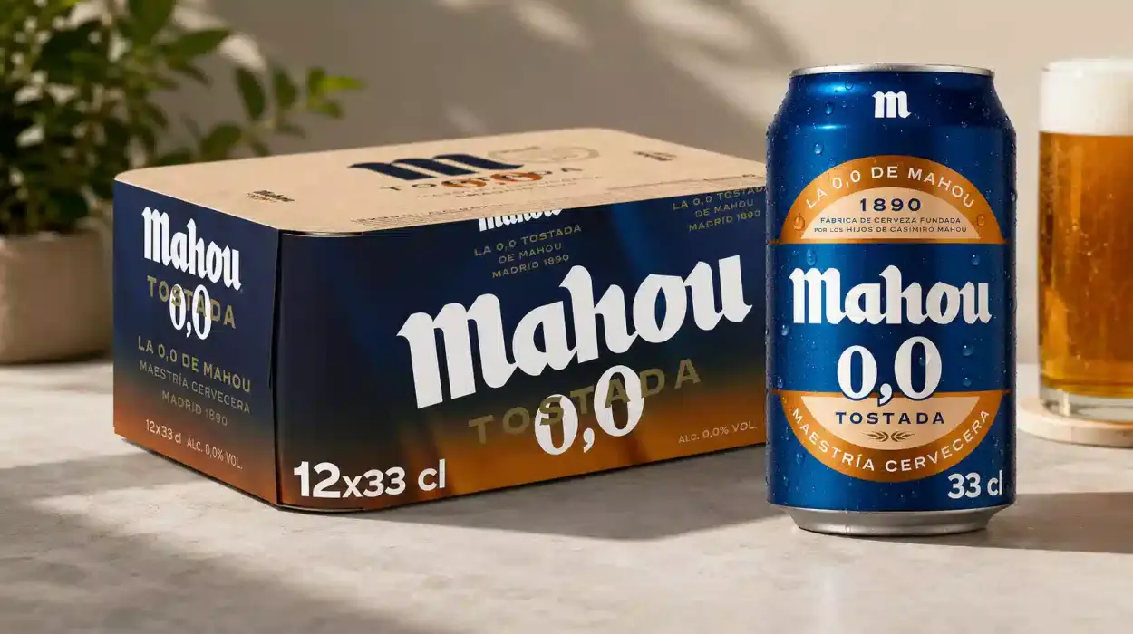 12 latas de cerveza Mahou 0,0 Tostada