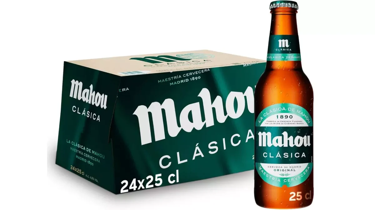 Pack de 24 botellines de cerveza Mahou Clásica de 25 cl