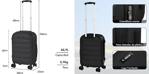 Maleta de cabina semi-rígida ABS T-LoVendo