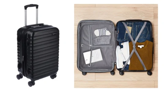 maleta rigida amazon basics barata