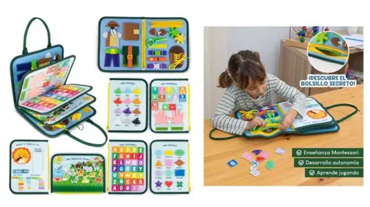 maletín fieltro paneles sensoriales Montessori barato