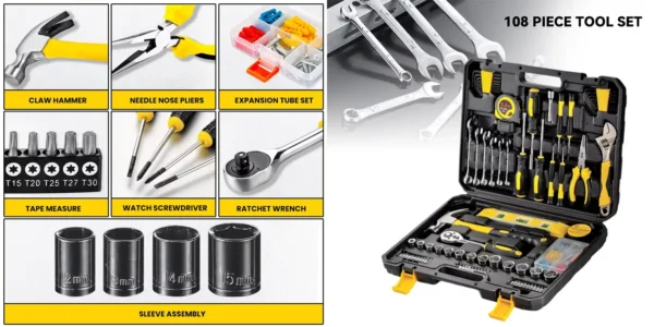 Maletín de herramientas GECOFEER de 108 piezas