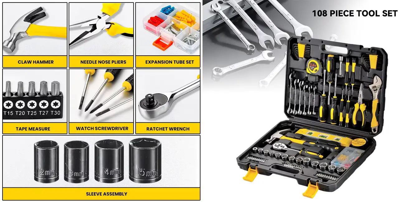 Maletín de herramientas GECOFEER de 108 piezas