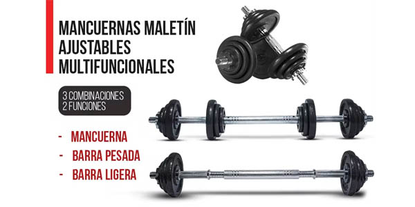 Maletín de mancuernas ajustables ManiBoom