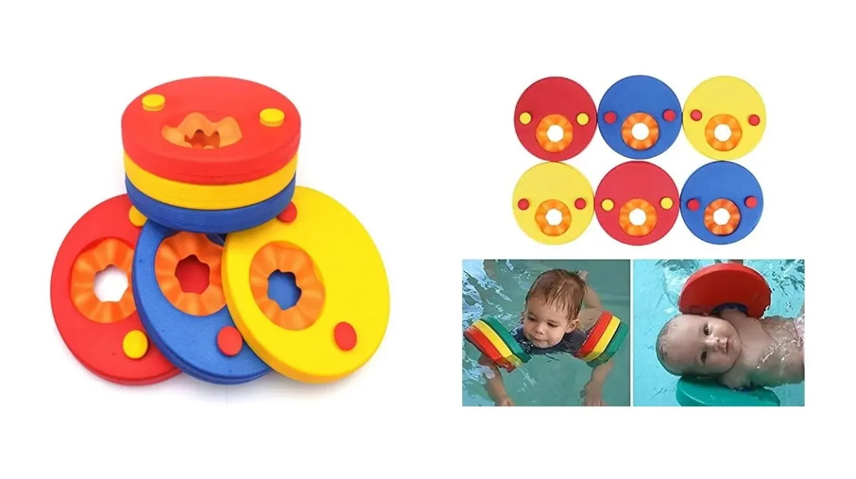Este juego de 6 manguitos de natación para niños tiene unas valoraciones fantásticas y un precio muy asequible