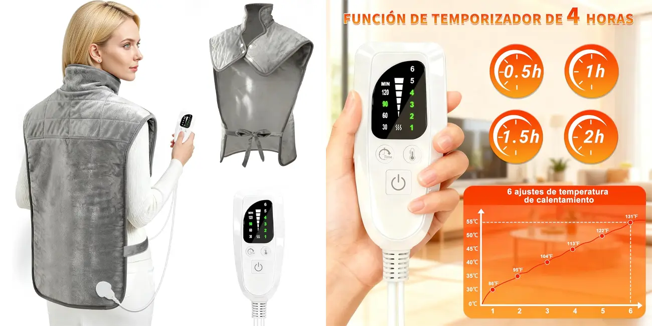 Manta eléctrica MOMOSTAR para cuello y espalda