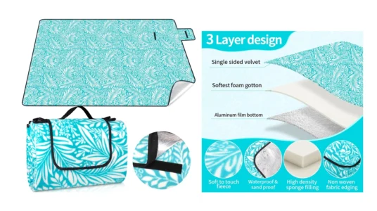 manta de pícnic Jamata de 200 x 200 cm