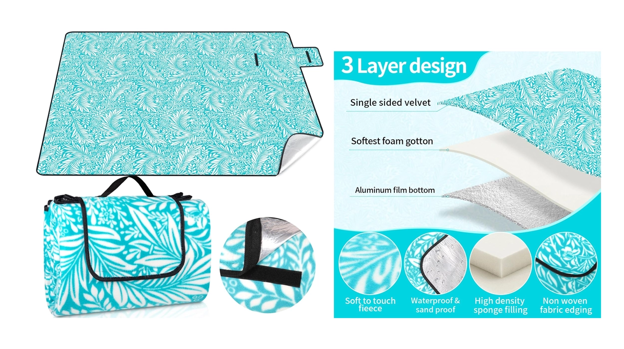 manta de pícnic Jamata de 200 x 200 cm