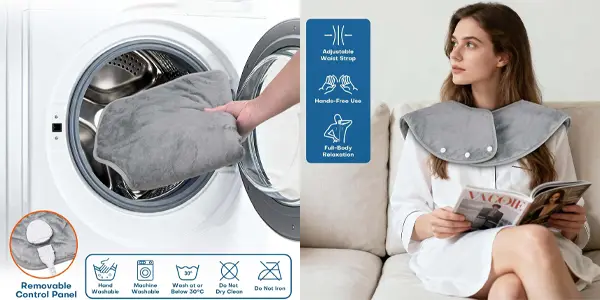 Manta térmica Nalezuns para hombros y espalda