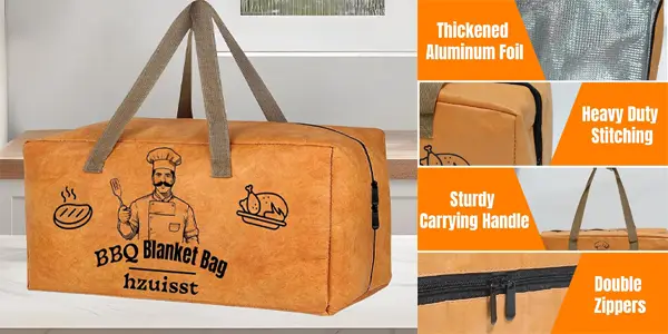 Manta térmica BBQ Hzuisst para reposar carnes