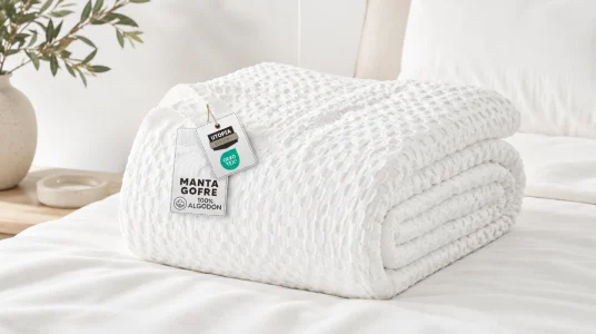 manta gofre de algodón Utopia Bedding