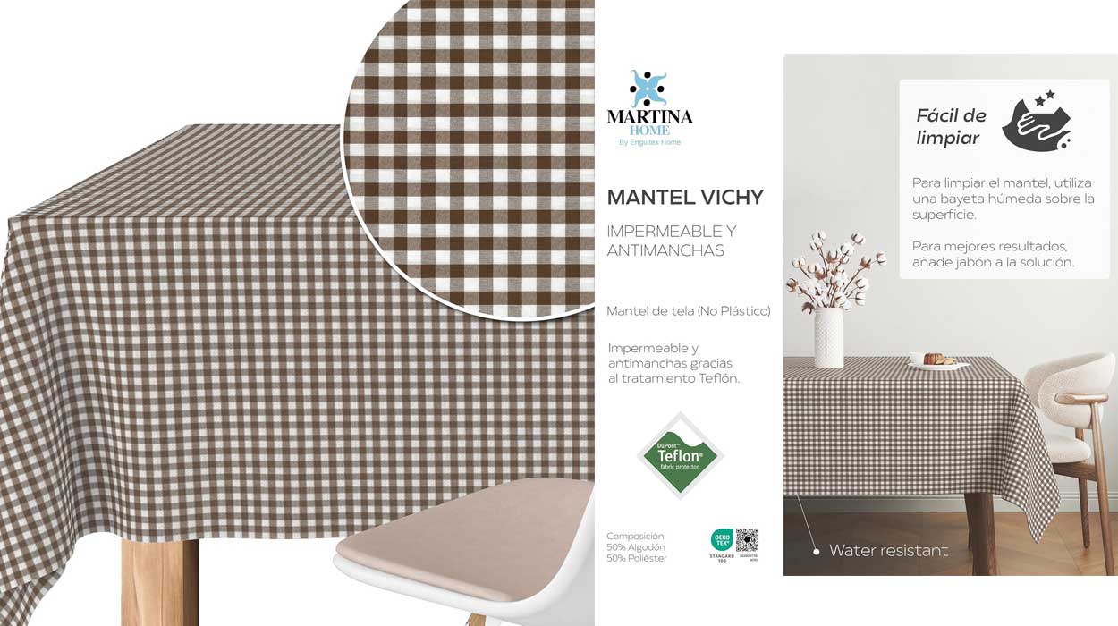 mantel teflonado Martina Home cuadros barato