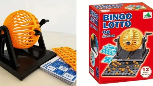 Máquina de bingo manual con 90 números