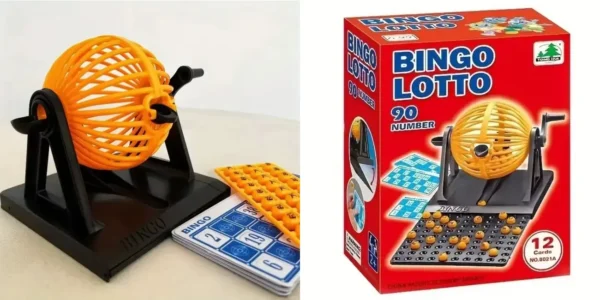 Máquina de bingo manual con 90 números