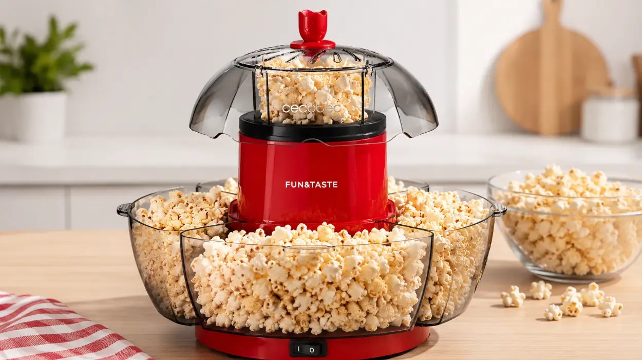 Prepara palomitas saludables en 2 minutos con el palomitero Cecotec Fun&Taste P'Corn Lotus