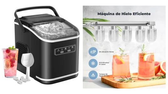 máquina para hacer hielo portátil y autolimpiante