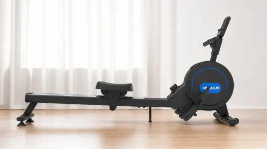 Máquina de remo magnética silenciosa para casa con 32 niveles de resistencia y rieles dobles mejorados