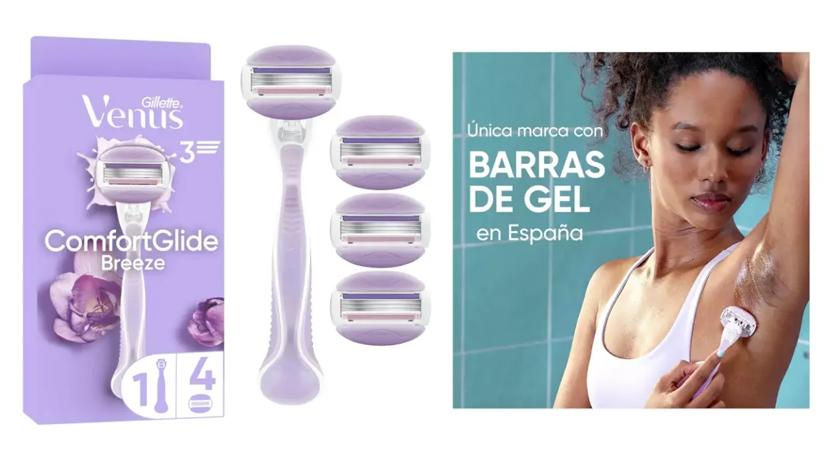 Maquinilla Gillette Venus ComfortGlide Breeze con 4 recambios