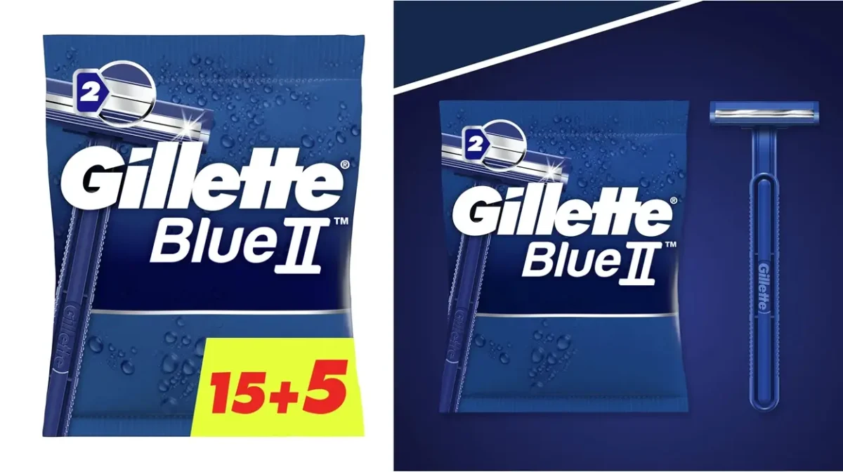Pack de 40 maquinillas de afeitar desechables Gillette Blue II