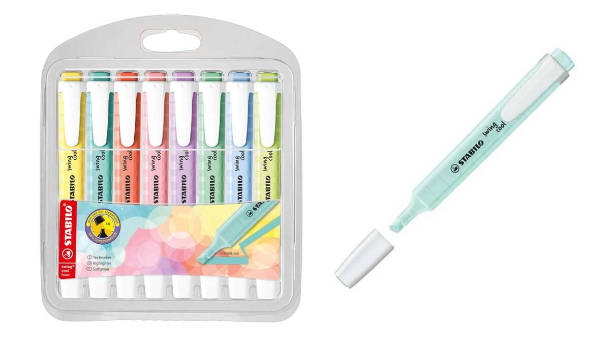 Set de 8 marcadores fluorescentes Stabilo Swing Cool